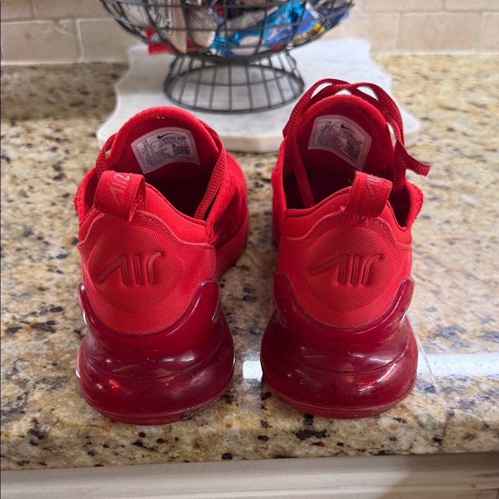 Nike Kids Air270 Breathable Red Sneaker - Picture 3 of 6